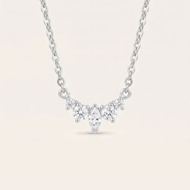 Zlatý cluster náhrdelník s lab-grown diamanty JESSICA Image