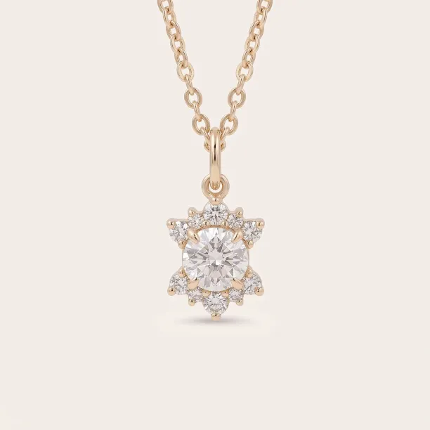 Dainty lab grown diamond pendant AMORELLA Image