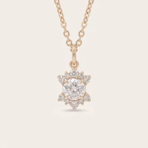 Decentní zlatý přívěsek s lab grown diamanty AMORELLA