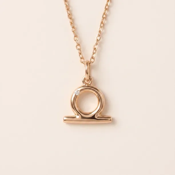 Zodiac sing diamond necklace LIBRA Image