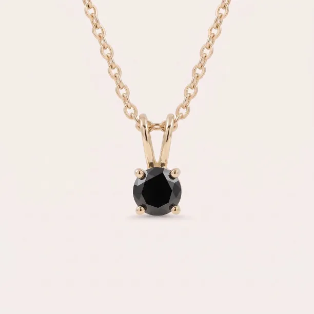 Gold black diamond pendant BLADE Image