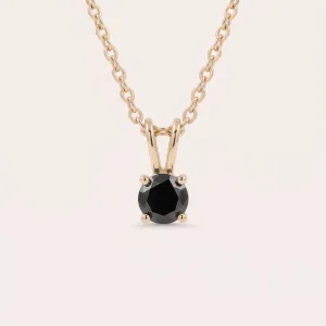 Gold black diamond pendant BLADE Thumbnail