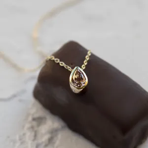 Pink lab created diamond necklace MAEVA Thumbnail