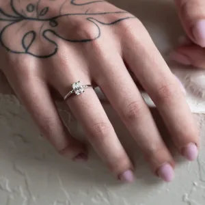 Minimalist engagement ring with moissanite BAGI