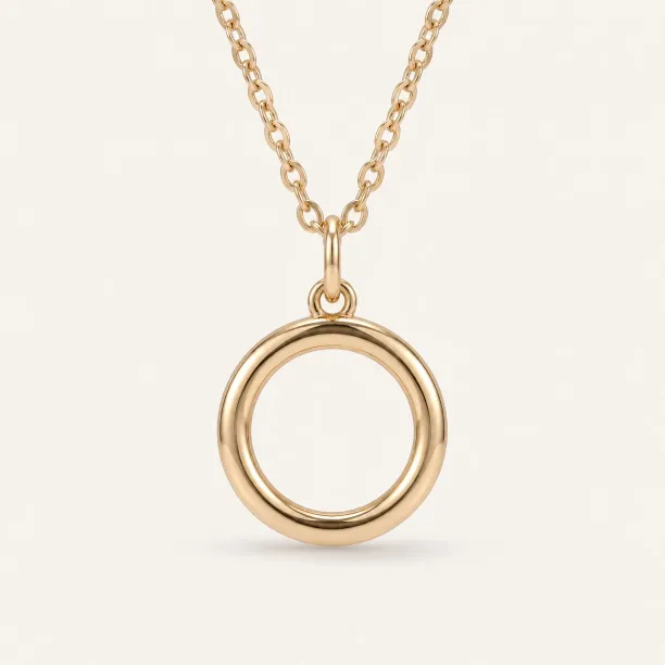 Dainty circle necklace SCARLETT