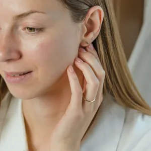 Basic earrings with salt and pepper diamonds KIKI