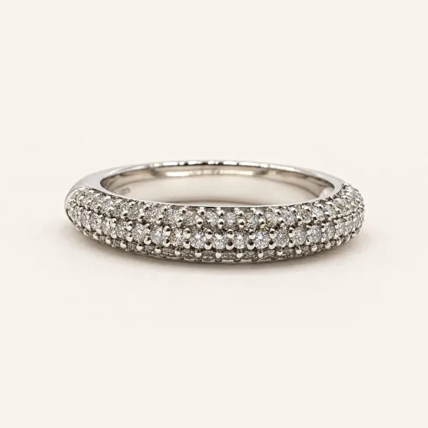 Prsten s přírodními diamanty v half eternity stylu ELORA