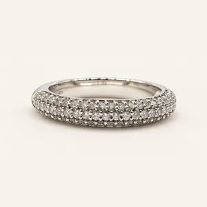 Prsten s přírodními diamanty v half eternity stylu ELORA