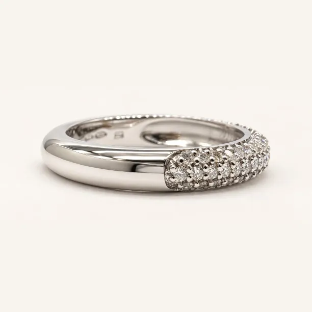 Prsten s přírodními diamanty v half eternity stylu ELORA