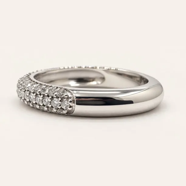 Prsten s přírodními diamanty v half eternity stylu ELORA