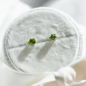 Gold earrings with peridots SALSA Thumbnail