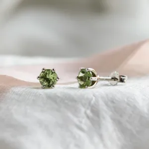 Gold earrings with peridots SALSA Thumbnail