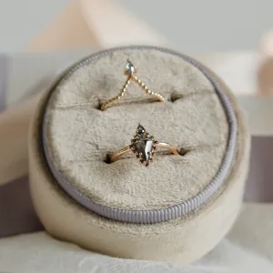 Gold engagement set with salt and pepper diamonds SOPHIE Thumbnail
