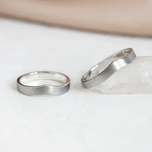 Matné nepravidelné snubní prsteny ELISE