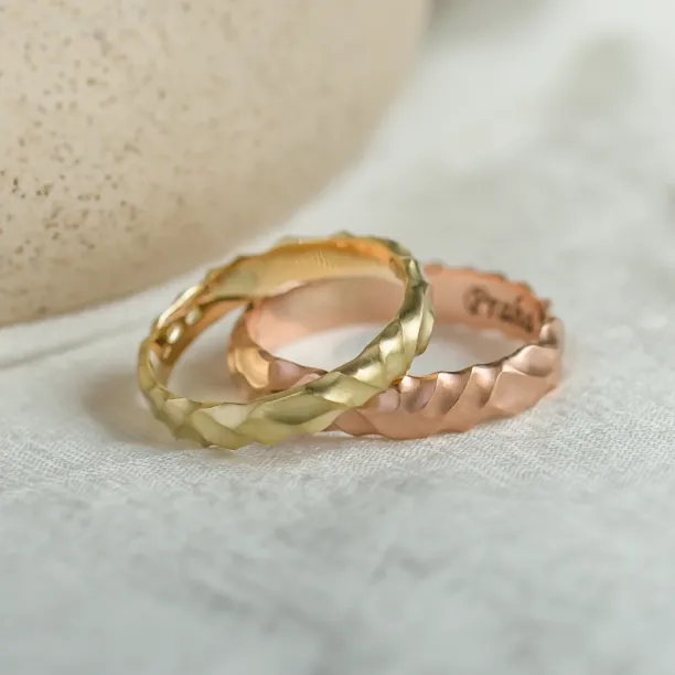 Original engraved wedding rings ROCK Image