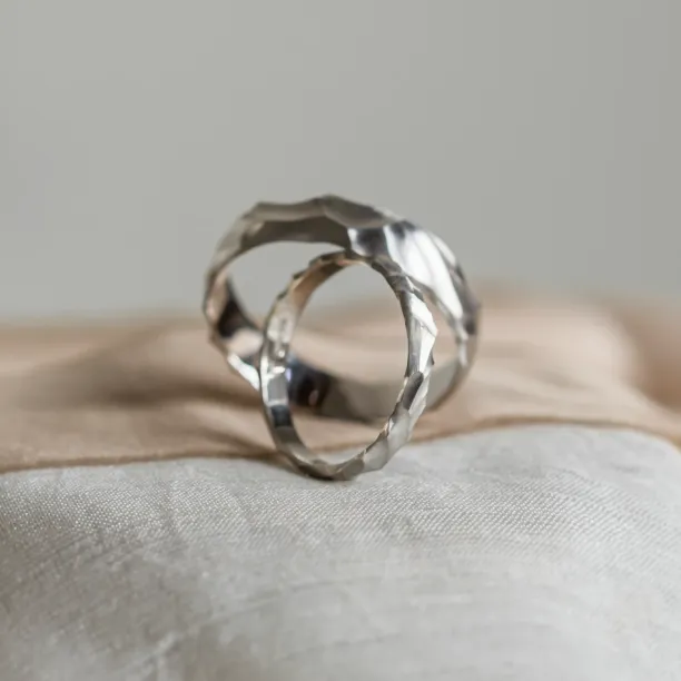 Original engraved wedding rings ROCK Image