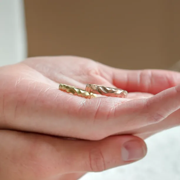 Original engraved wedding rings ROCK Image