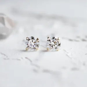 Minimalist moissanite earrings LUMIAN
