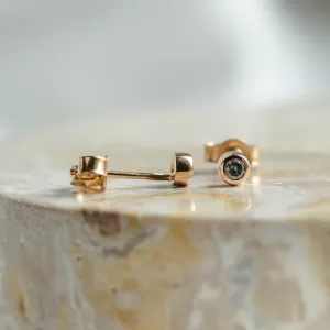 Minimalist salt and pepper diamond earrings ANISE Thumbnail