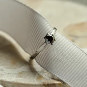 Prsten s černým diamantem a černým rhodiem NEROS