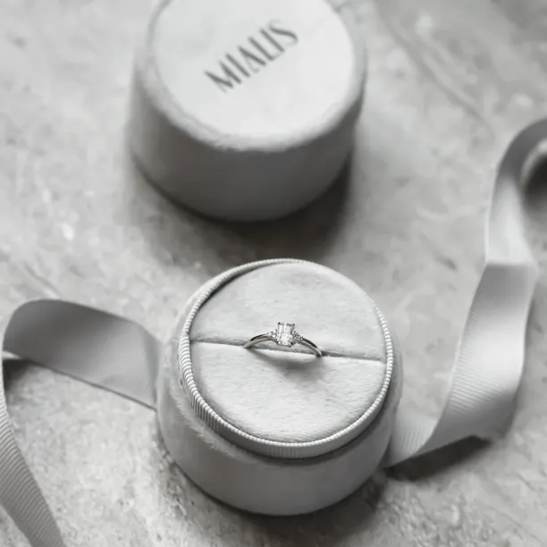 Elegantní zásnubní prsten s moissanity BIBIANA Image