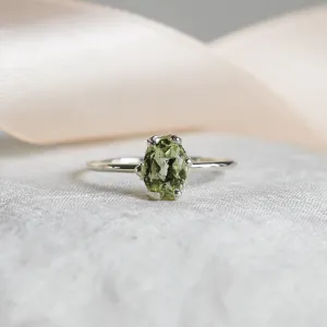 Gold ring with lemon quartz SORRENTO