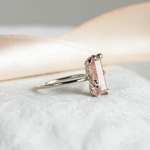 Unusual ring with strawberry quartz ROSA Thumbnail