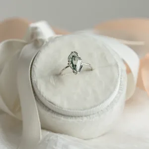 Original engagement ring with moss agate GIANA Thumbnail