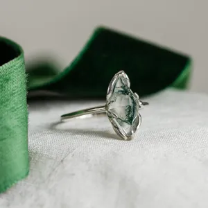 Original engagement ring with moss agate GIANA Thumbnail
