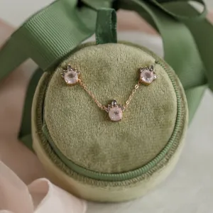 Náušnice s morganitem a salt and pepper diamanty BALLERINA Thumbnail