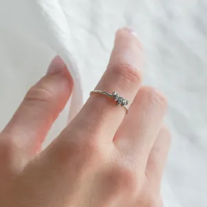 Zlatý prsten s pěticí salt and pepper diamantů ELODIE Thumbnail