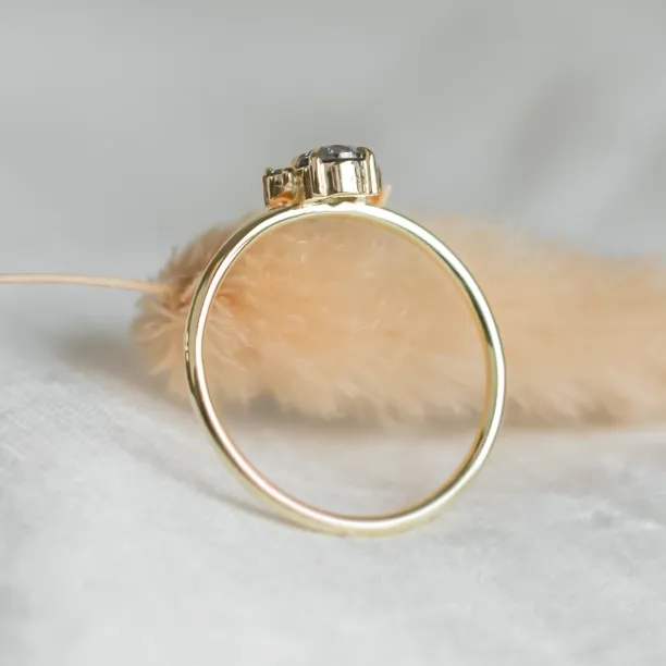 Romantický prsten se salt and pepper diamanty DAF Image