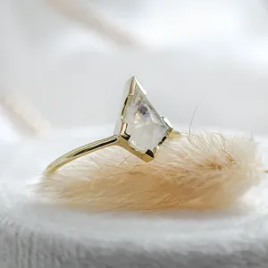 Zlatý prsten s kite měsíčním kamenem RACQUET Thumbnail