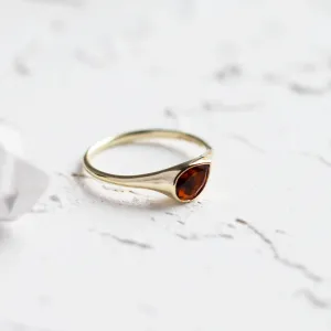 Atypical engagement ring with natural citrine HELIA Thumbnail