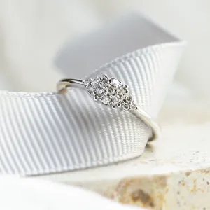 Gold engagement ring with pavé moissanites BOOGIE Thumbnail