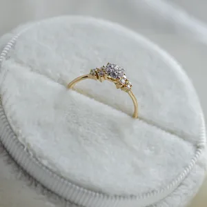Pavé engagement ring with moissanites BOWIE Thumbnail