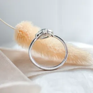 Unique gold moss agate ring with diamonds BILBO Thumbnail