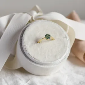 Minimalist moss agate engagement ring THOR Thumbnail