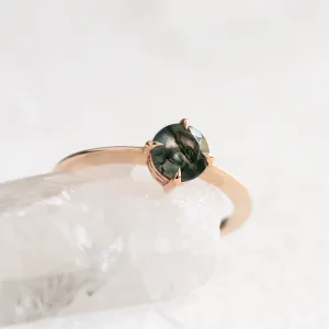 Minimalist moss agate engagement ring THOR Thumbnail