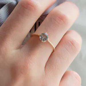 Minimalist engagement ring with rutilated quartz OLA Thumbnail