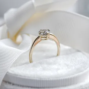 Minimalist engagement ring with rutilated quartz OLA Thumbnail