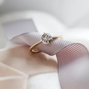 Minimalist engagement ring with rutilated quartz OLA Thumbnail