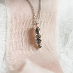 Minimalistický náhrdelník se třemi diamanty salt and pepper TRIP Thumbnail