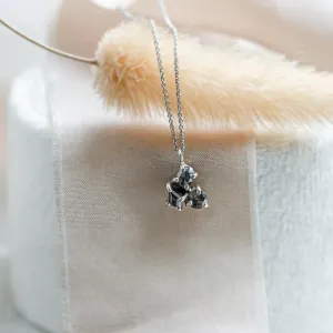 Cluster neklace with tree salt and pepper diamonds ASTRO Thumbnail