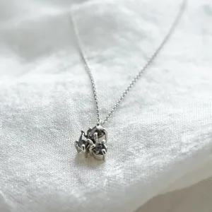 Cluster neklace with tree salt and pepper diamonds ASTRO Thumbnail