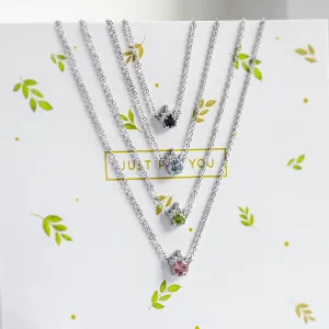 Gold necklace with peridot and diamonds LIME Thumbnail