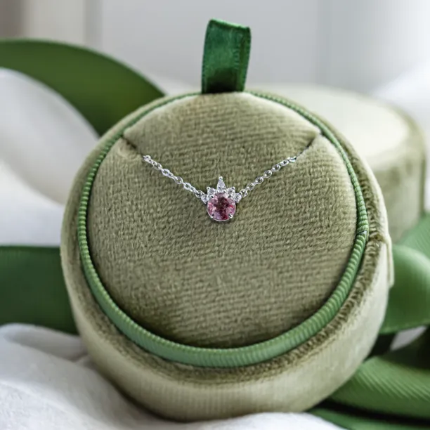 Zlatý náhrdelník z minerálu lepidokrokit a s diamanty PINKIE Image