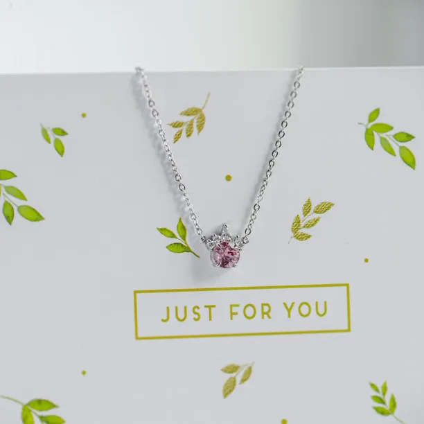 Zlatý náhrdelník z minerálu lepidokrokit a s diamanty PINKIE Image