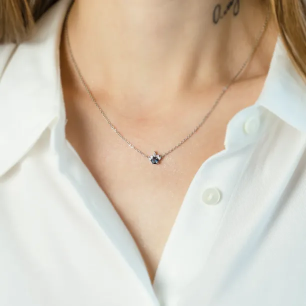 Zlatý náhrdelník s london blue topazem a diamanty LAMBETH Image