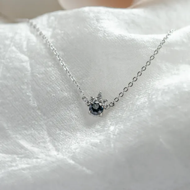 Zlatý náhrdelník s london blue topazem a diamanty LAMBETH Image